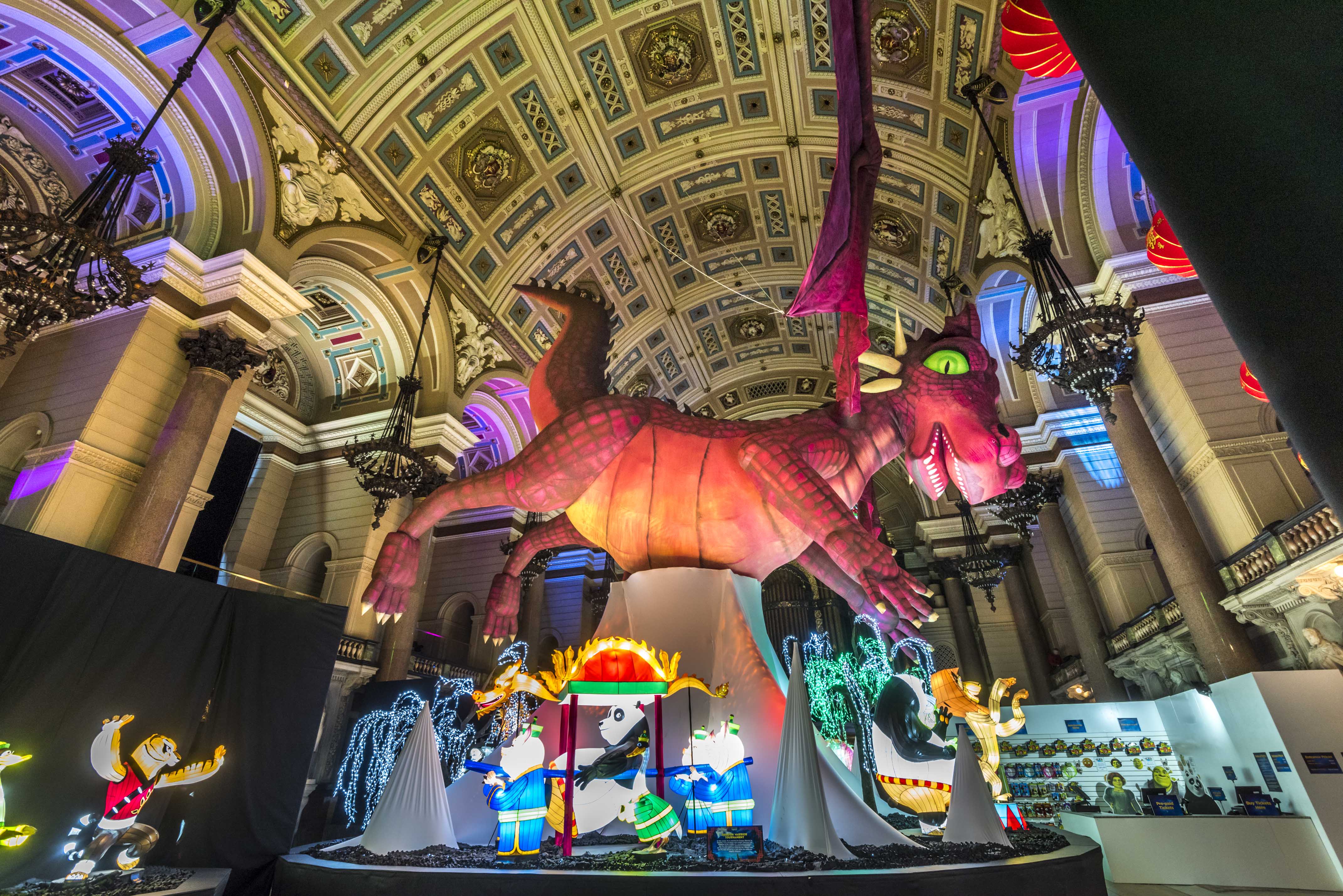 Animated star of Kung-Fu Panda opens DreamWorks Lights at St George’s Hall