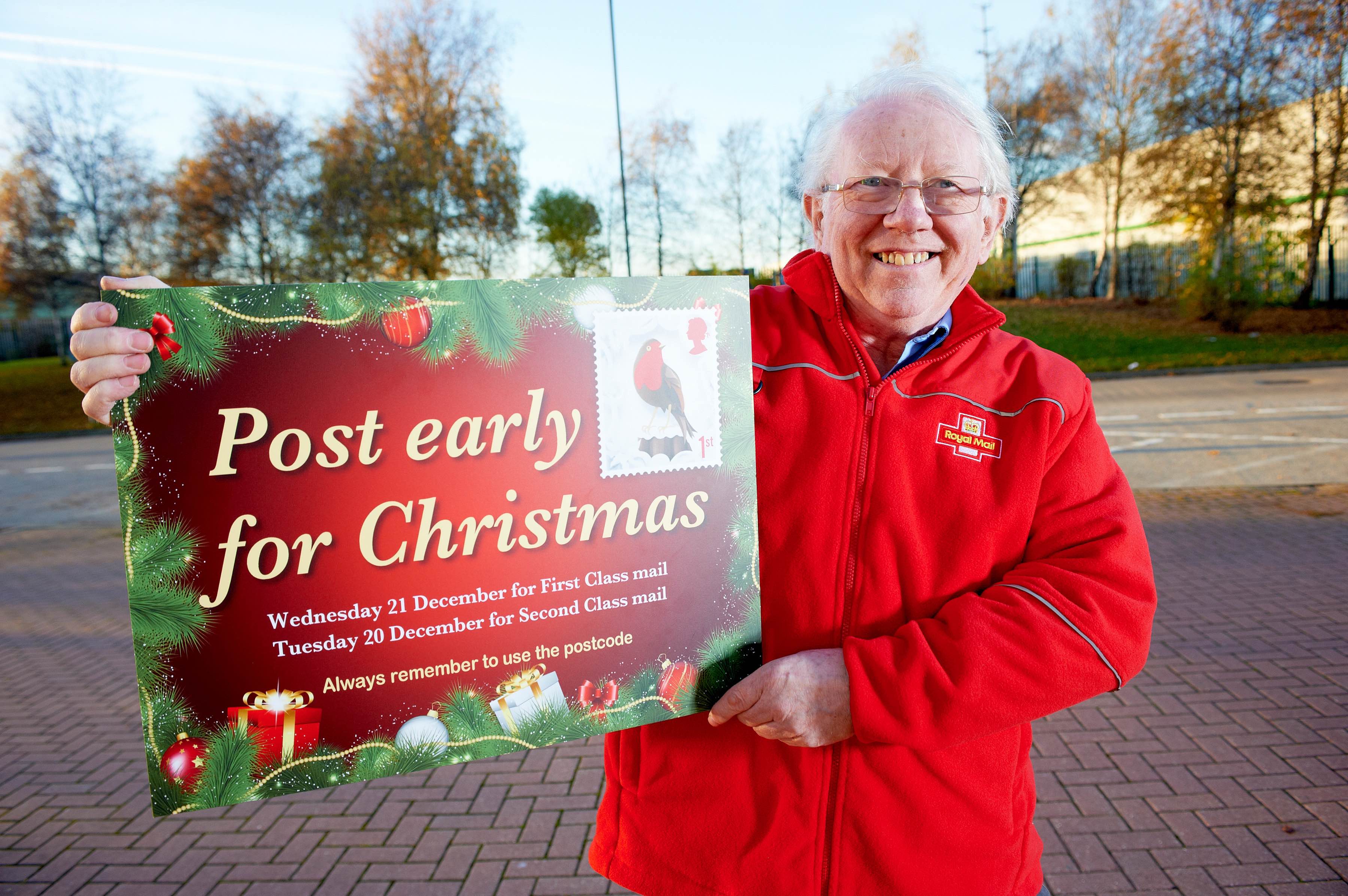 One of Royal Mails longest serving postmen asks customers to post early this Christmas