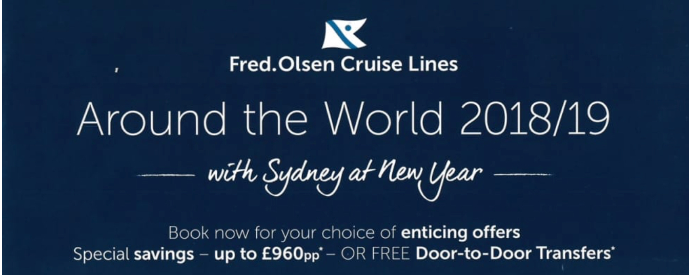 ‘Around the World 2018/19 with Sydney at New Year’ – a Fred. Olsen first!