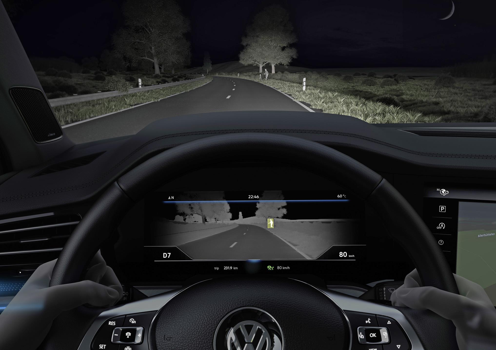 TECHNOLOGY HIGHLIGHTS OF THE NEW TOUAREG – PART 1: NIGHT VISION PROTECTS PEOPLE AND ANIMALS WHEN DRIVING IN THE DARK