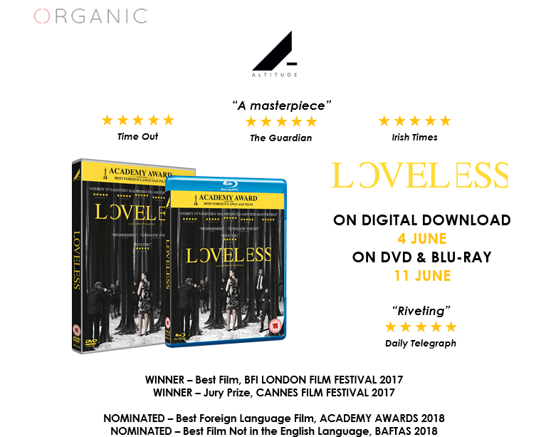 Oscar-nominated LOVELESS – on DVD & Blu-ray on Monday