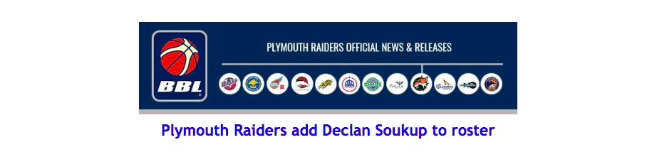 Plymouth Raiders add Declan Soukup to roster
