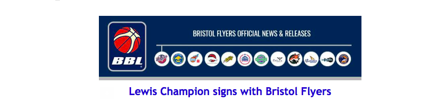 Lewis Champion signs with Bristol Flyers