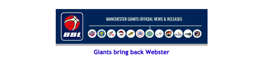 Giants bring back Webster