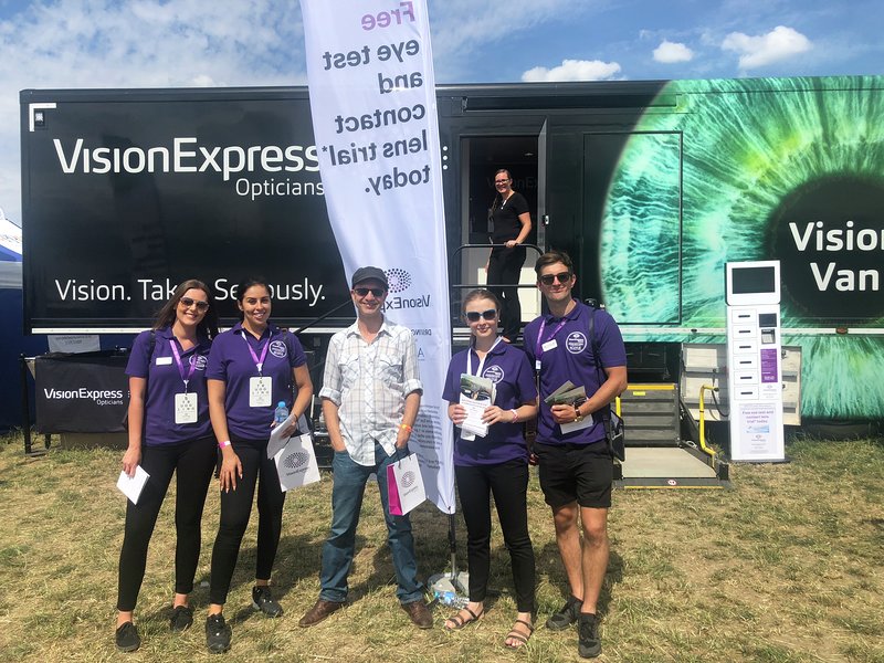 Vision Express welcomes VIP guests and festivalgoers on-board its Vision Van at CarFest North