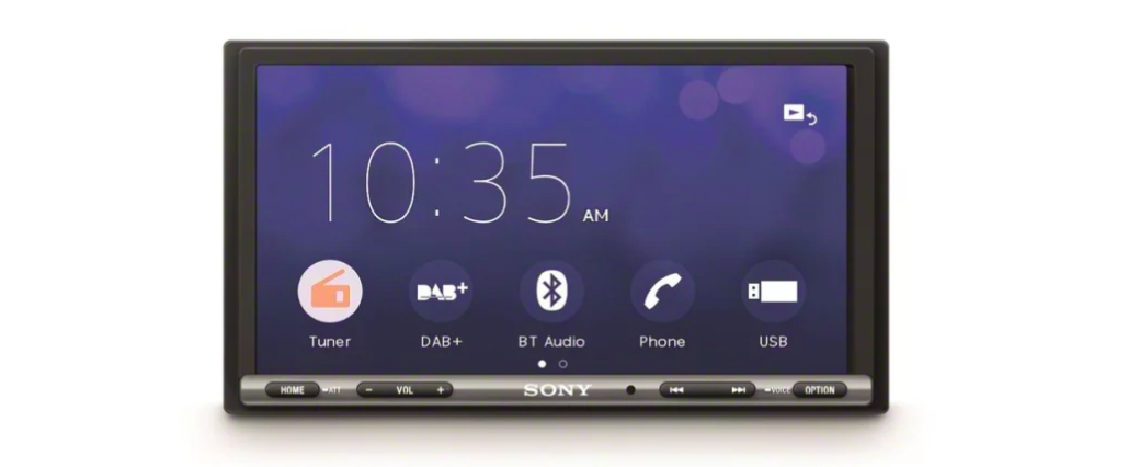 Sony’s latest in-car AV receiver with increased screen size and updated smartphone conversion