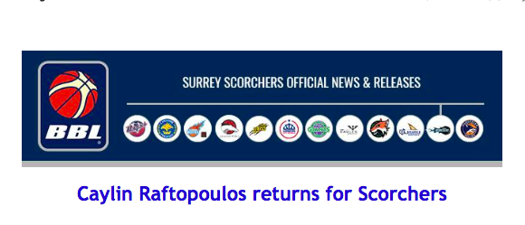 Caylin Raftopoulos returns for Scorchers