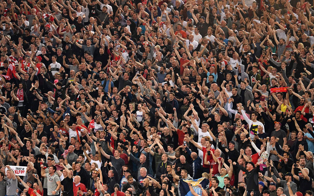 Can you spot these famous sports pundits in the Liverpool vs Man City stands?