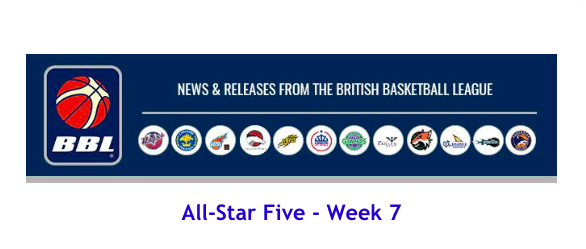 News from British Basketball League – All-Star Five – Week 7