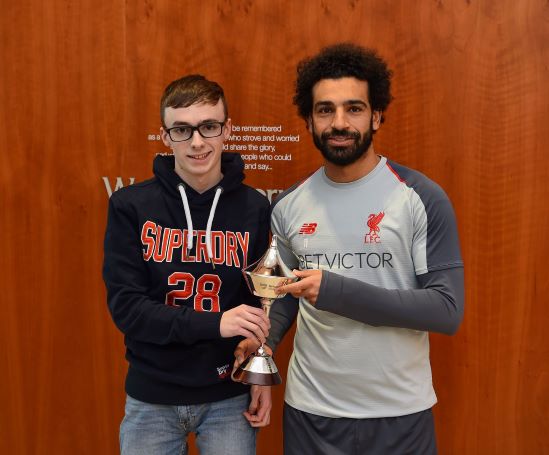 LIVERPOOL FAN FLIES IN FROM NORTHERN IRELAND TO MEET IDOL MO SALAH
