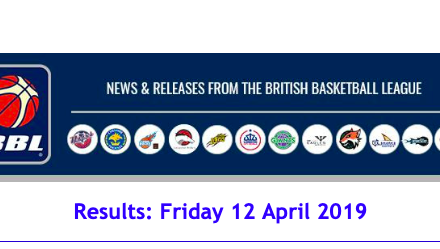 British Basketball League Results: Friday 12 April 2019