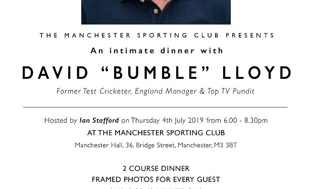 David “Bumble” Lloyd to star at The Manchester Sporting Club