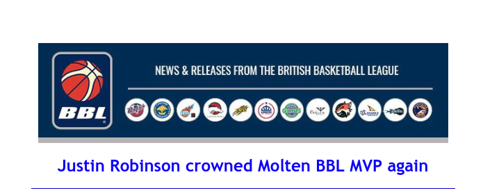Justin Robinson crowned Molten BBL MVP again