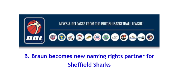 British Basketball League: B. Braun becomes new naming rights partner for Sheffield Sharks