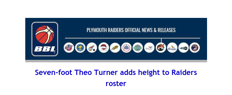 British Basketball League: Seven-foot Theo Turner adds height to Raiders roster