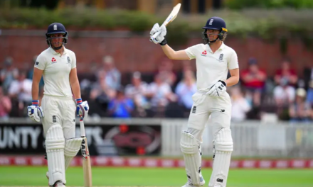 Maiden Test fifties for Jones and Sciver but England trail Australia by 221 runs