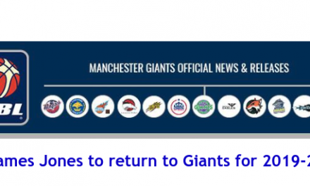 News from British Basketball League: James Jones to return to Giants for 2019-20