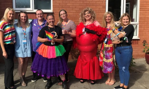 LGBT pride summer fayre at Ellesmere Port care home