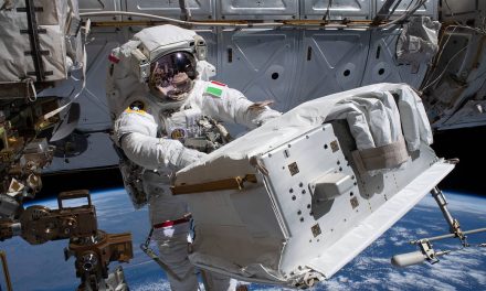 Luca Parmitano Works to Upgrade a Cosmic Particle Detector