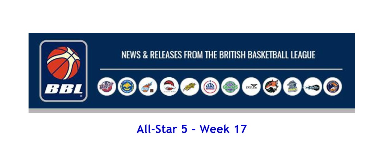 British Basketball League – All-Star 5 – Week 17