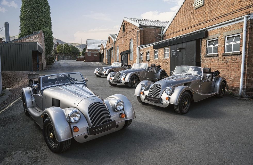 FIRST LIMITED-RUN MORGAN PLUS 4 70TH ANNIVERSARY EDITION MODELS ROLL OFF THE LINE AT PICKERSLEIGH ROAD