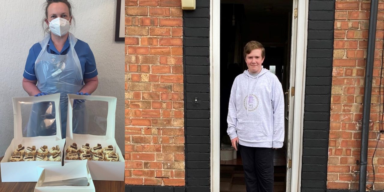Teen baker creates cupcakes for care home staff