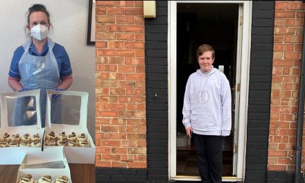 Teen baker creates cupcakes for care home staff