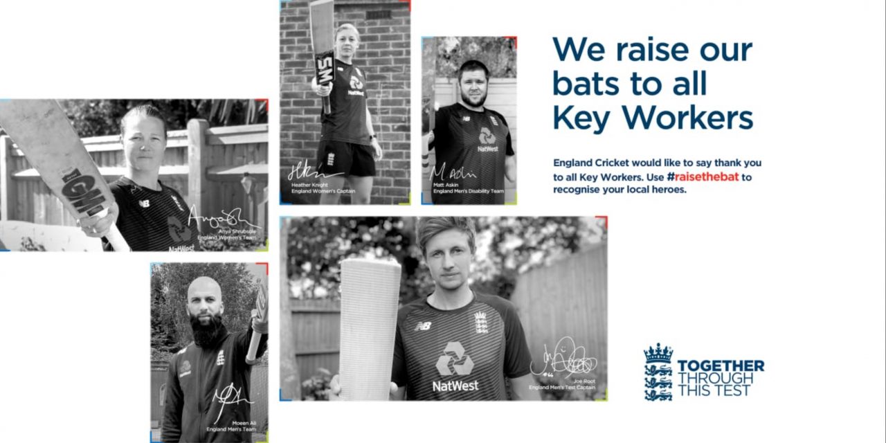 ECB announces #raisethebat Test Series with players wearing key workers’ names on shirts