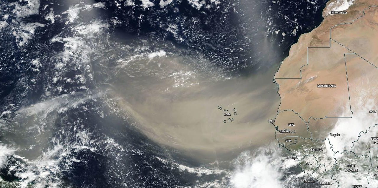 NASA Observes Large Saharan Dust Plume Over Atlantic Ocean