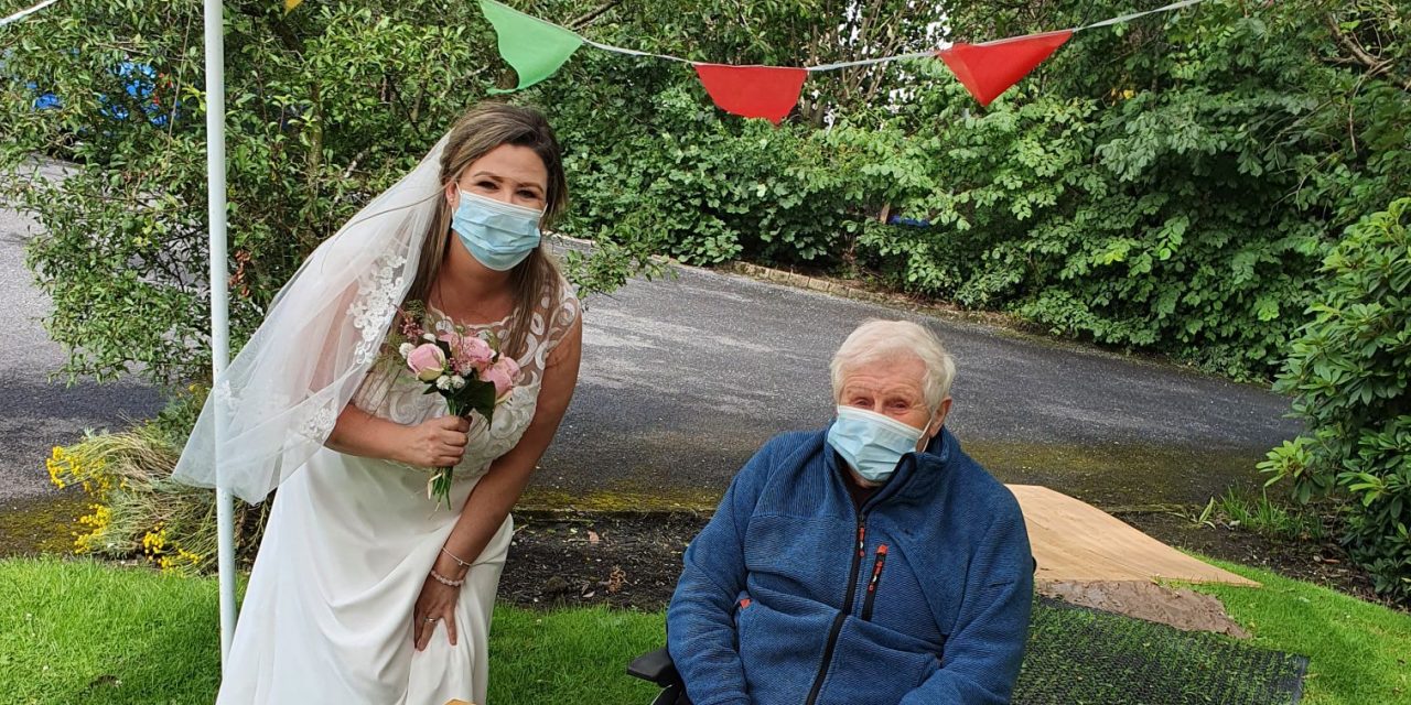 BLUSHING BRIDE AT ACCRINGTON CARE HOME