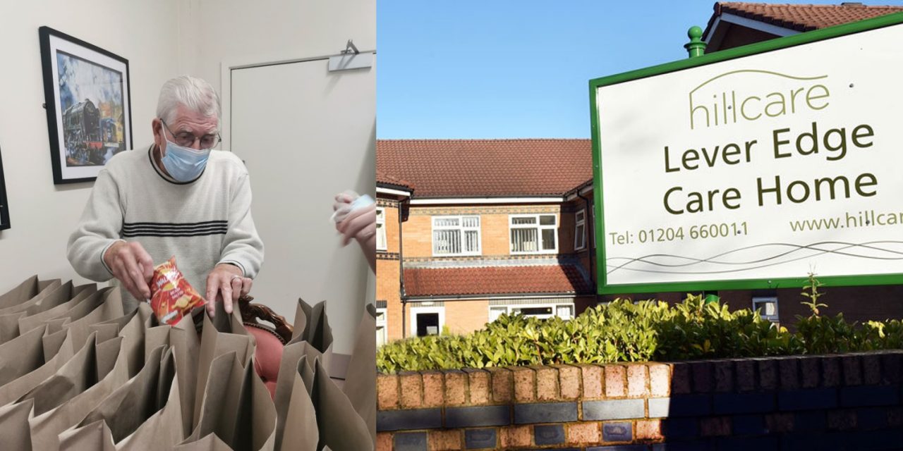 Care home residents pack lunches for school pupils