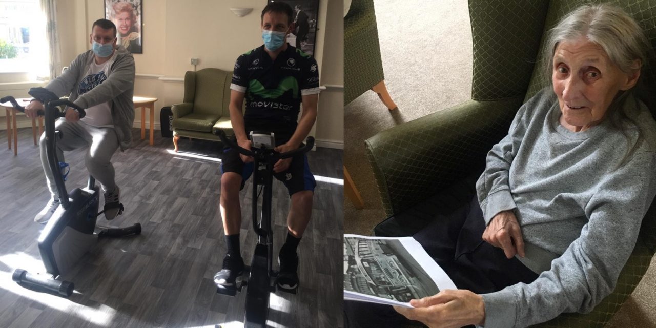 Sponsored cycle for festivities at Bolton care home