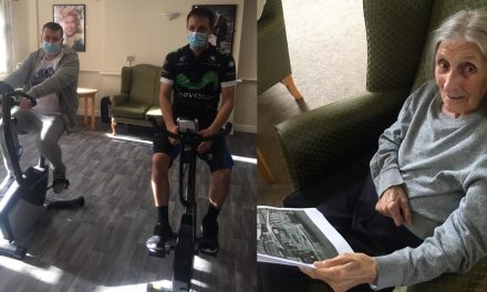 Sponsored cycle for festivities at Bolton care home