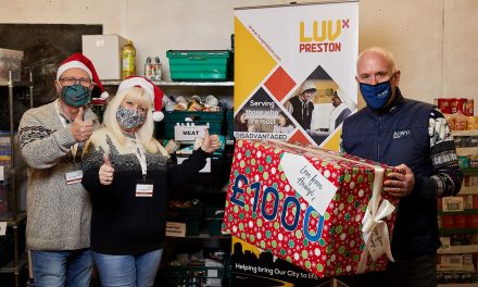ANWYL GIFTS CHRISTMAS PARTY CASH TO LANCASHIRE CHARITIES