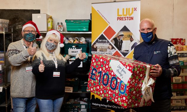 ANWYL GIFTS CHRISTMAS PARTY CASH TO LANCASHIRE CHARITIES