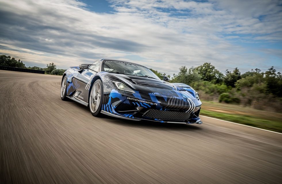 On track: Battista hypercar completes high speed test programme in Nardò