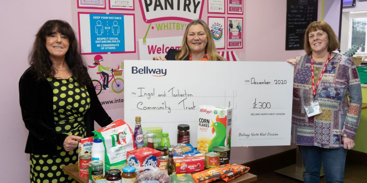 Bellway donates £300 to Whitby’s Pantry in Preston