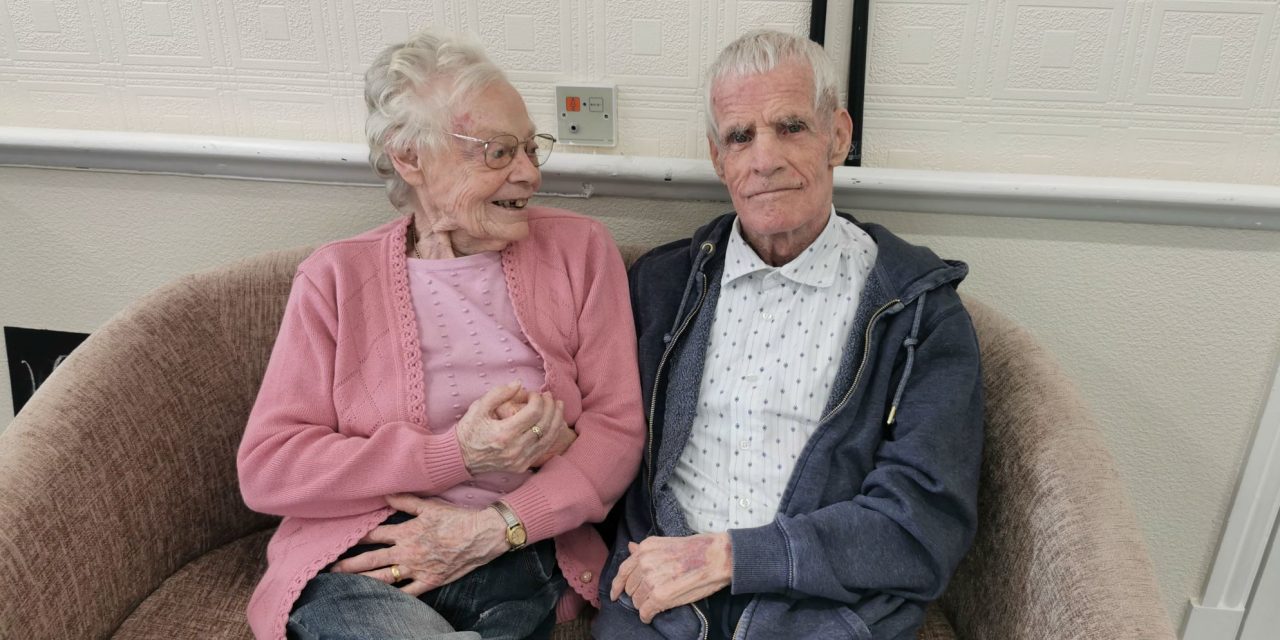 Teary reunion for care home couple married for over 60 years
