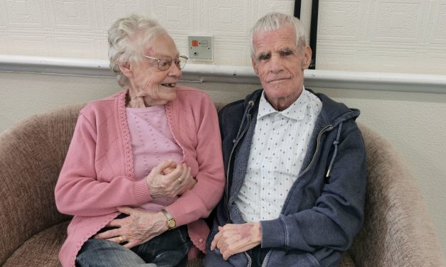 Teary reunion for care home couple married for over 60 years