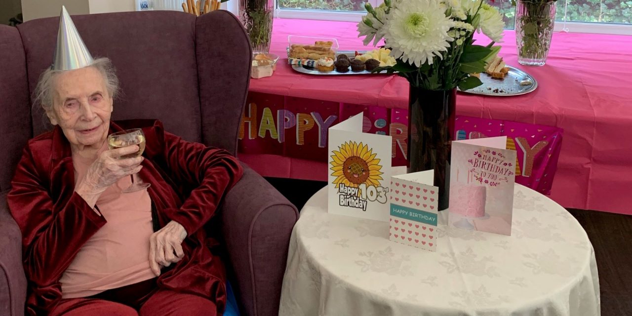 Raise a glass to Winifred on her 103rd birthday