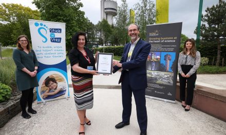 Sci-Tech Daresbury wins charity award for Stick ‘n’ Step partnership