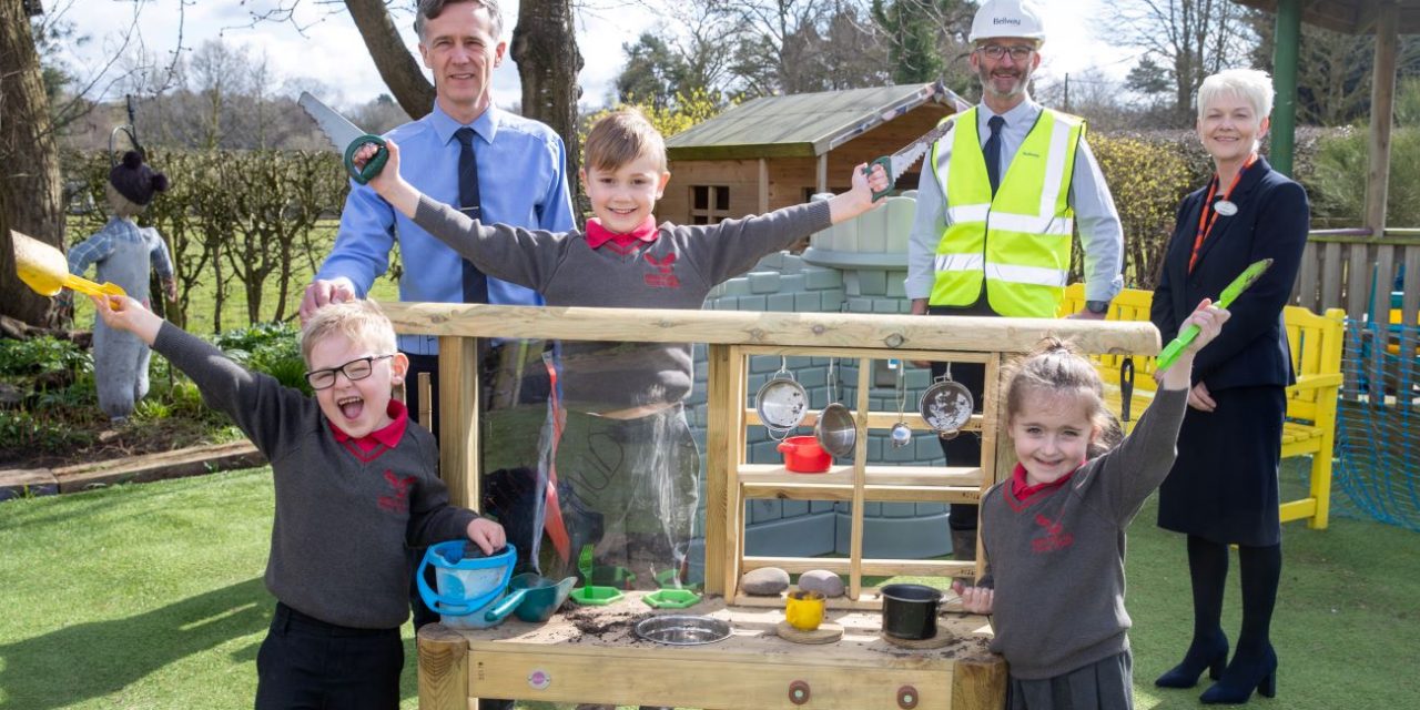 Bellway donates mud kitchen to Nether Alderley Primary School