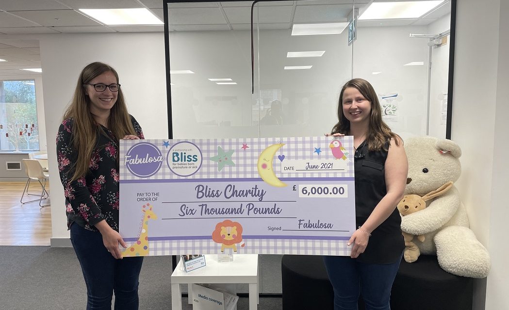 Bliss Charity receives £6000 donation from Fabulosa