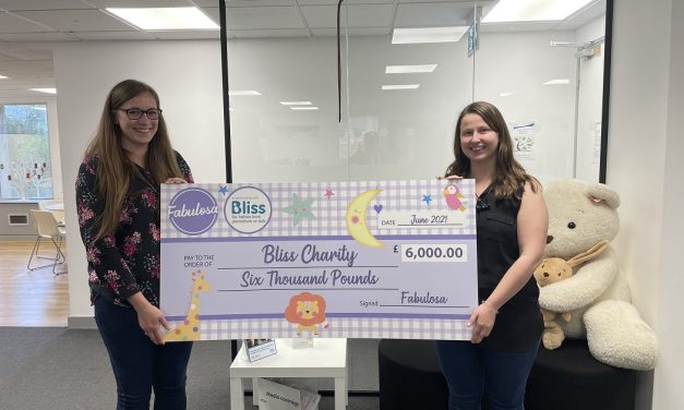 Bliss Charity receives £6000 donation from Fabulosa