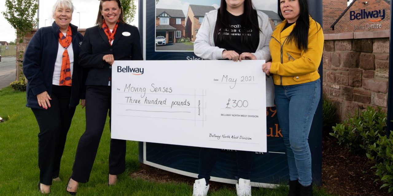 Bellway donates £300 to Moving Senses