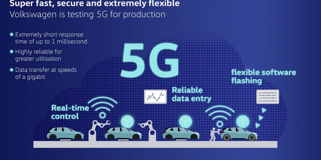 Volkswagen tests 5G for production on its way to smart factories