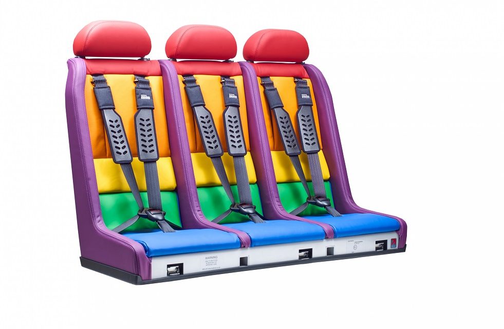 Unique rainbow seat created by Multimac to celebrate Birmingham Pride Festival