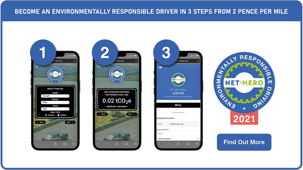 Offset your automotive carbon footprint in 3 steps from 2 pence per mile