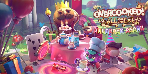 Join Kevin and The Onion King to celebrate Overcooked!’s fifth anniversary with free birthday content for Overcooked! All You Can Eat