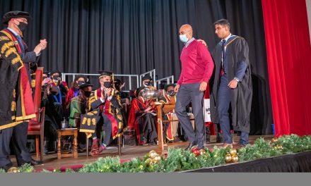 Graduation for inspirational blind footballer